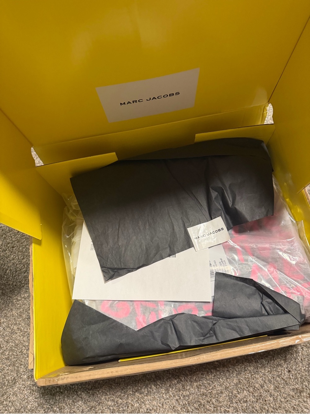 Marc Jacobs Black & Hot Pink Graffiti Spouse Tote NIB - Picture 2 of 5